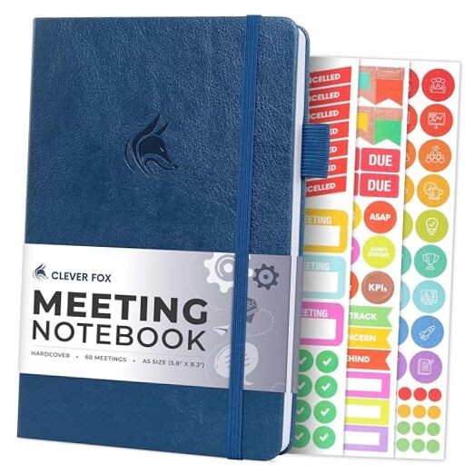 Meeting Notebook – Work & Business Organizer with Notes & Action Items –