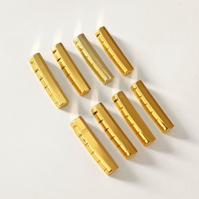Brass Nut Saddles Set for Guitar Upgrade Includes 6 String Pegs and Component