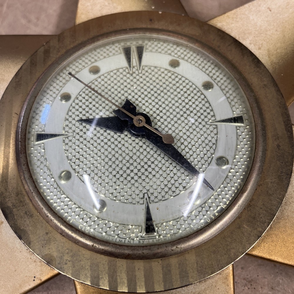 Vintage MCM Bilt-Rite Starburst Wall Clock - Working