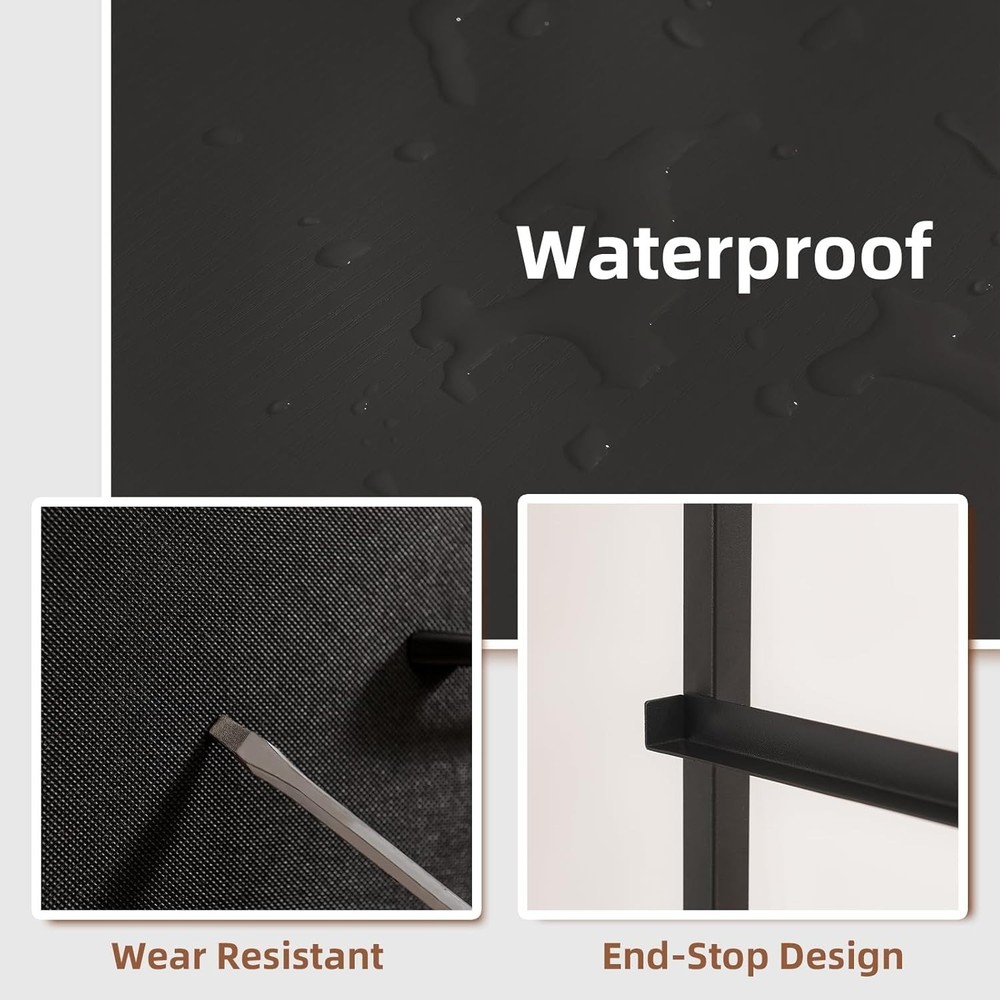 Space-Saving Black Nightstand: Quality Engineered Wood, Metal Legs