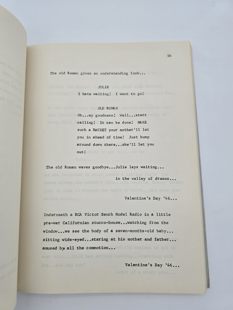 FOREVER / Floyd Mutrux 1977 Unproduced Screenplay Movie Script