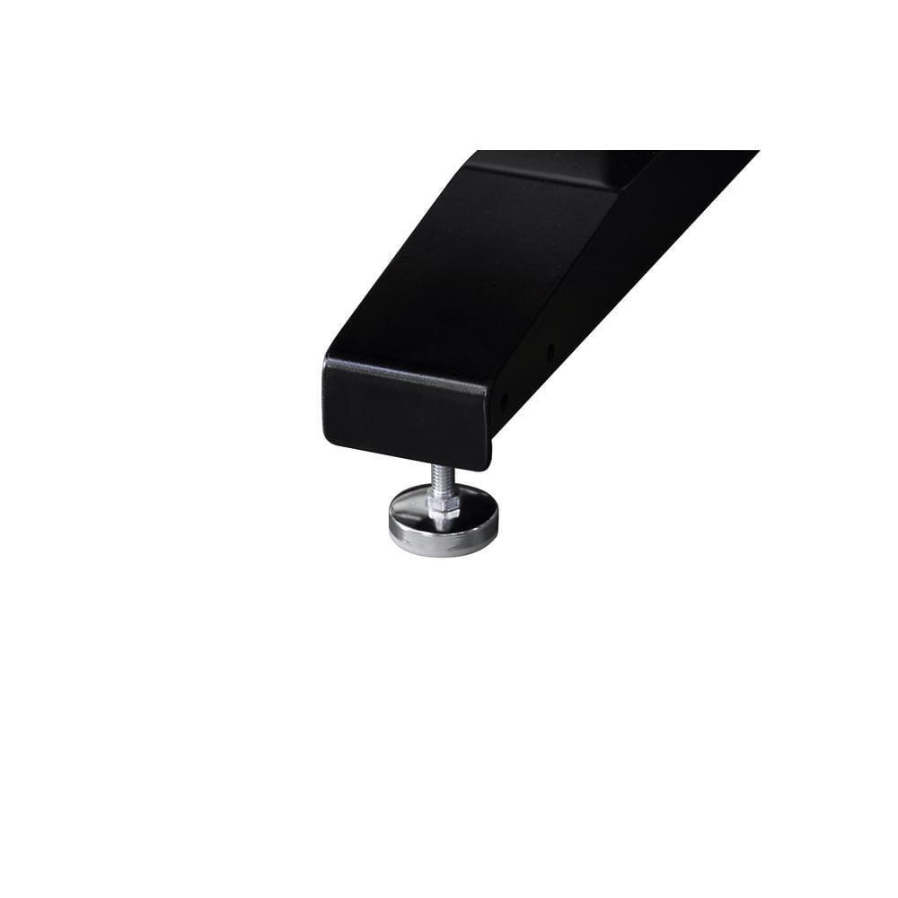Workbench Table 62 in. W x 24 in. D Adjustable Height Solid Wood Top Black