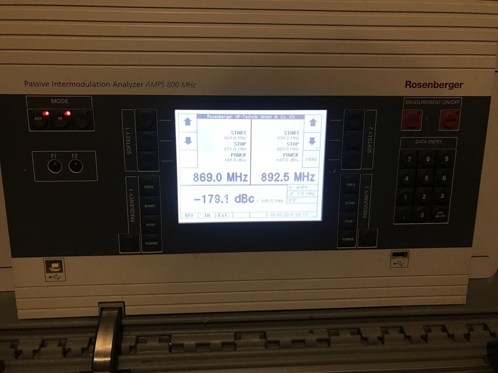Rosenberger Passive Intermodulation Analizer AMP800Mhz