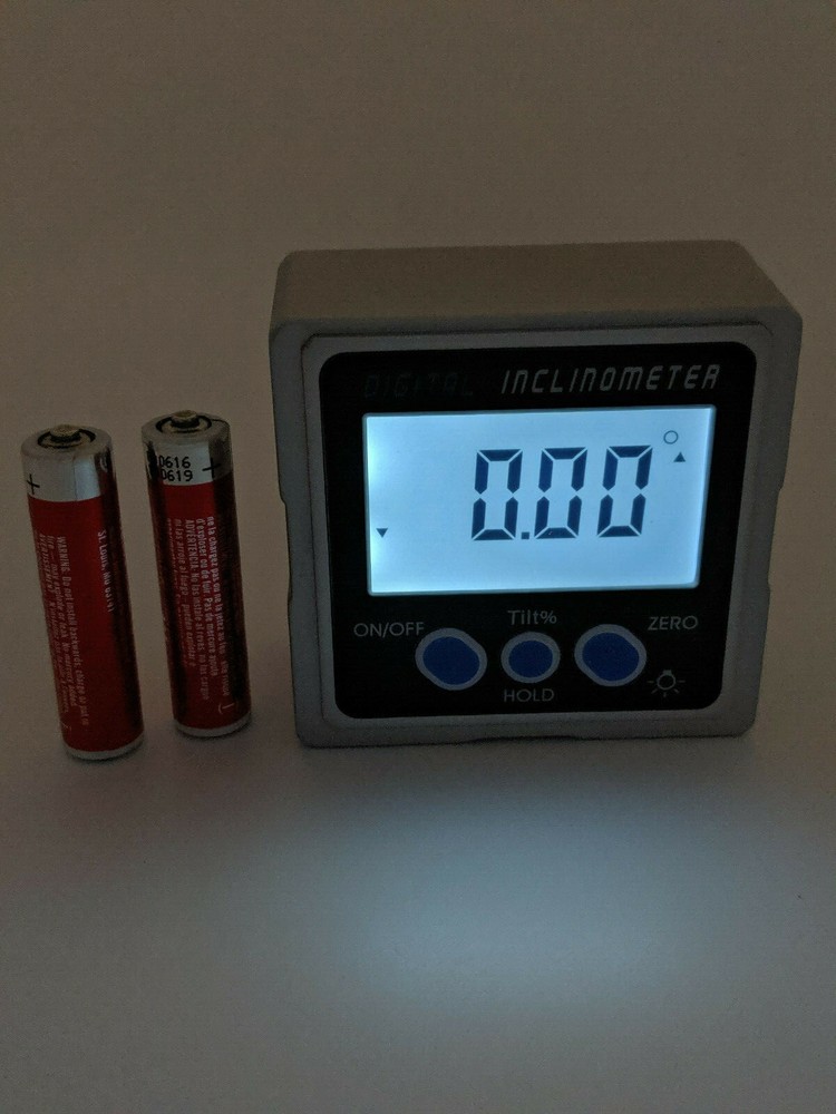 3 Magnets Light LCD Digital Bevel Box Protractor Gauge Angle Inclinometer Level