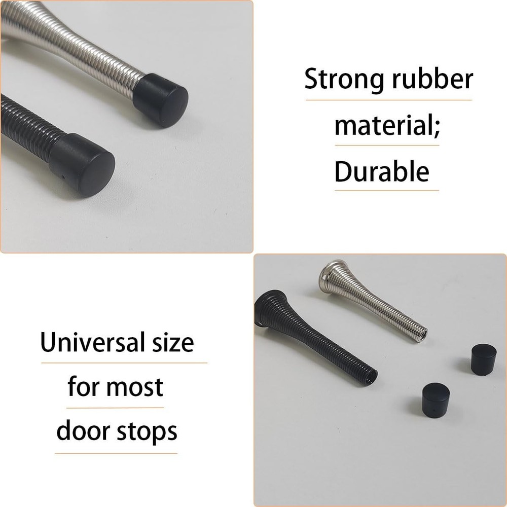 20 PCS Door Stopper Replacement Rubber Tips Black
