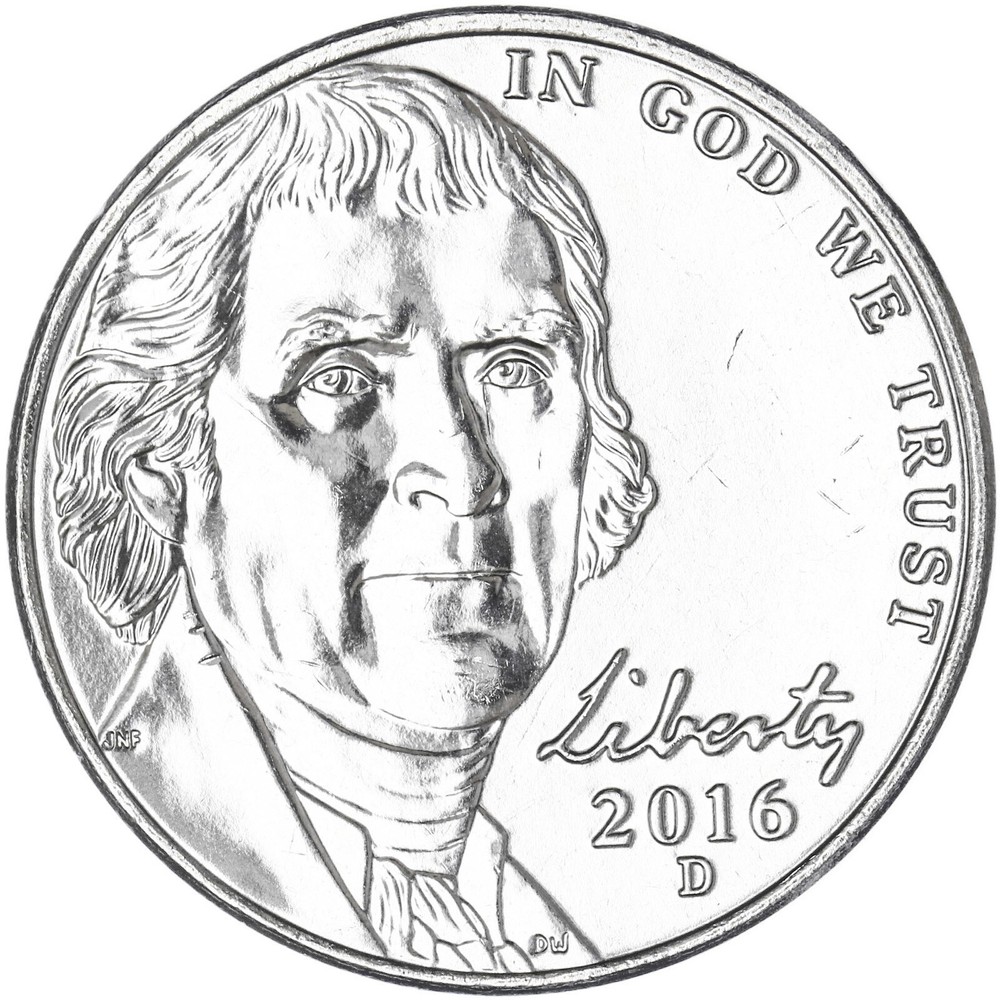 2016 D Jefferson Nickel BU Coin