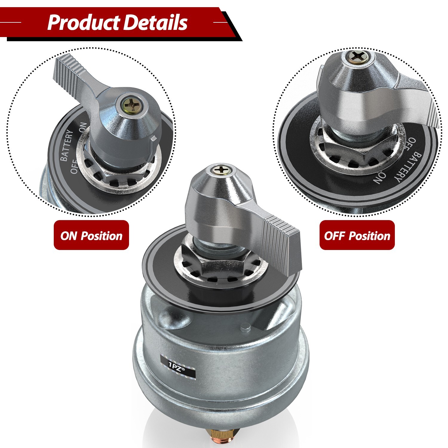 300A 12V High Current Master Battery Disconnect Switch Heavy Duty Power Cut Off