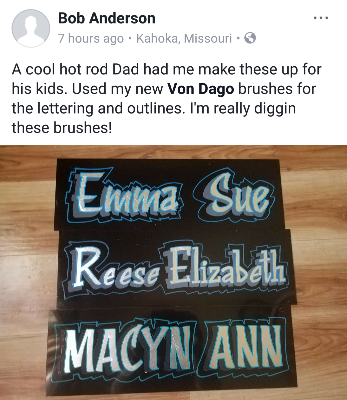 PROFESSIONAL "Pro Series" Lettering & Outlining 6 Brush Set - by VON DAGO