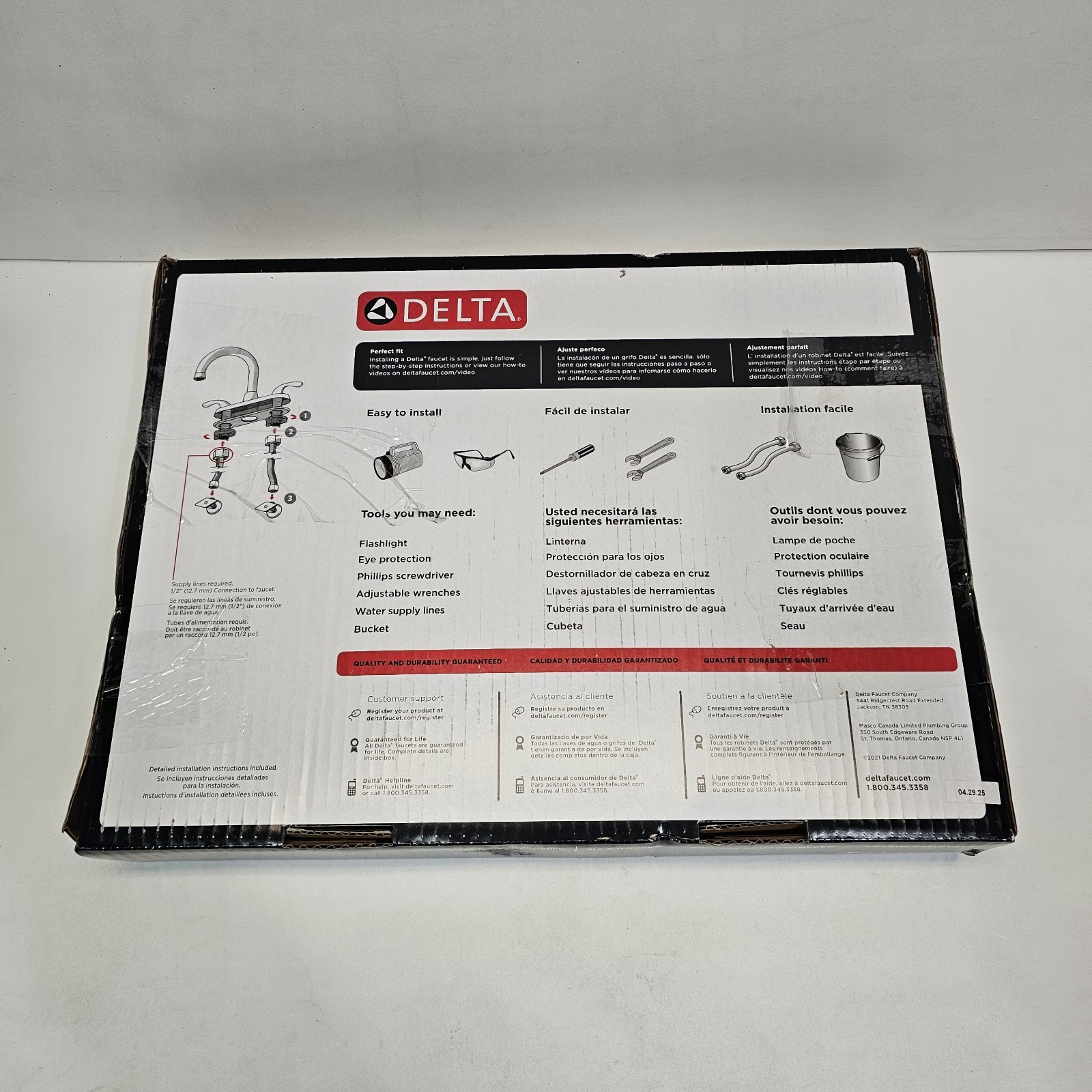 Delta Two Handle Kitchen Faucet Chrome 21987LF SS - Stainless Steel