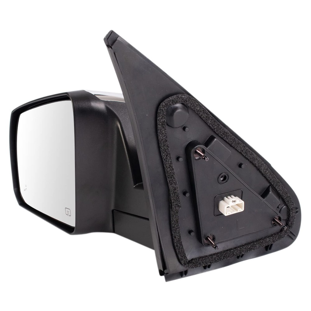 TRQ Driver Side Mirror Assembly Power Heated Blind Spot Chrome Foldaway Compa...