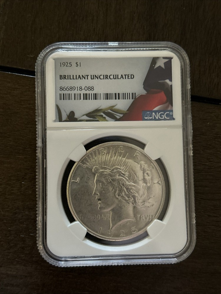 1925 Silver Peace Dollar Brilliant Uncirculated