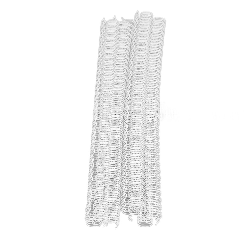 White 100x Double Loop Wire Binding Spines 34 Teeth 3:1 Pitch 7.9mm Diameter 40