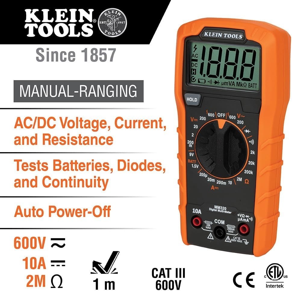 Klein Tools Electrical Kit with Multimeter & Outlet Tester - Safety First