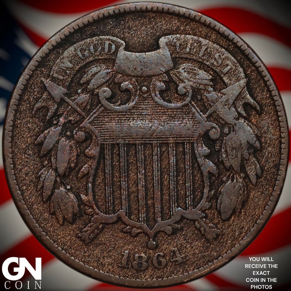 1864 2 Cent Piece A0895