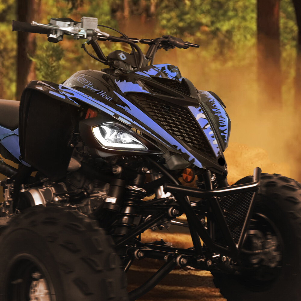 For 2006-2024 YAMAHA YFZ 450 RAPTOR 350 700 700R LED Headlights Set Head Lamps