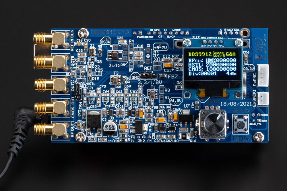 DDS AD9912 Arduino Shield RF Signal Generator 600 MHz @1.3 GHz WITHOUT ARDUINO