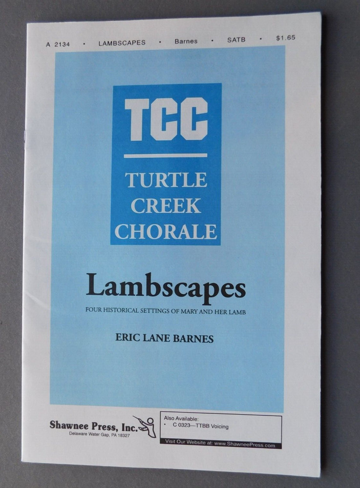 Lambscapes - 2002 sheet music - SATB Vocal a Cappella - Eric Barnes