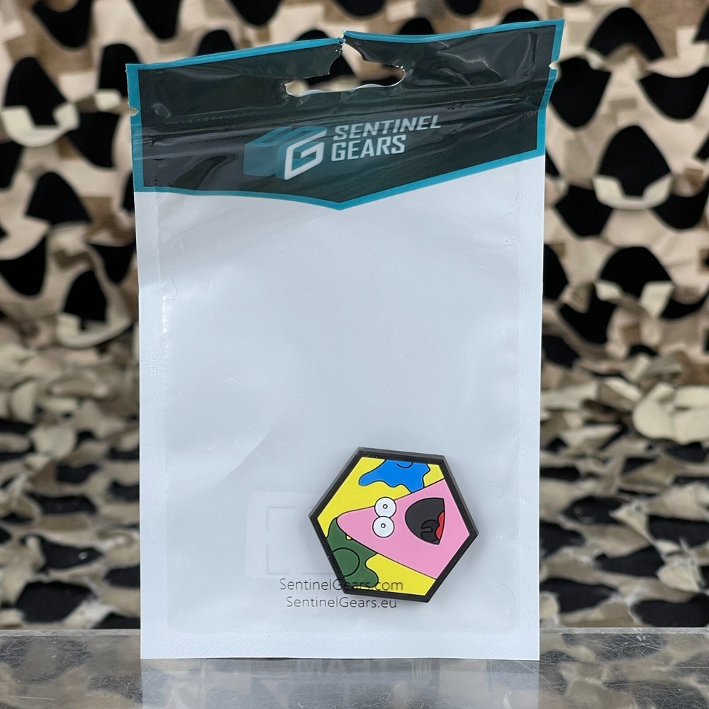 NEW Surprised Patrick Hexagon PVC Patch (HEX-STARFISH)