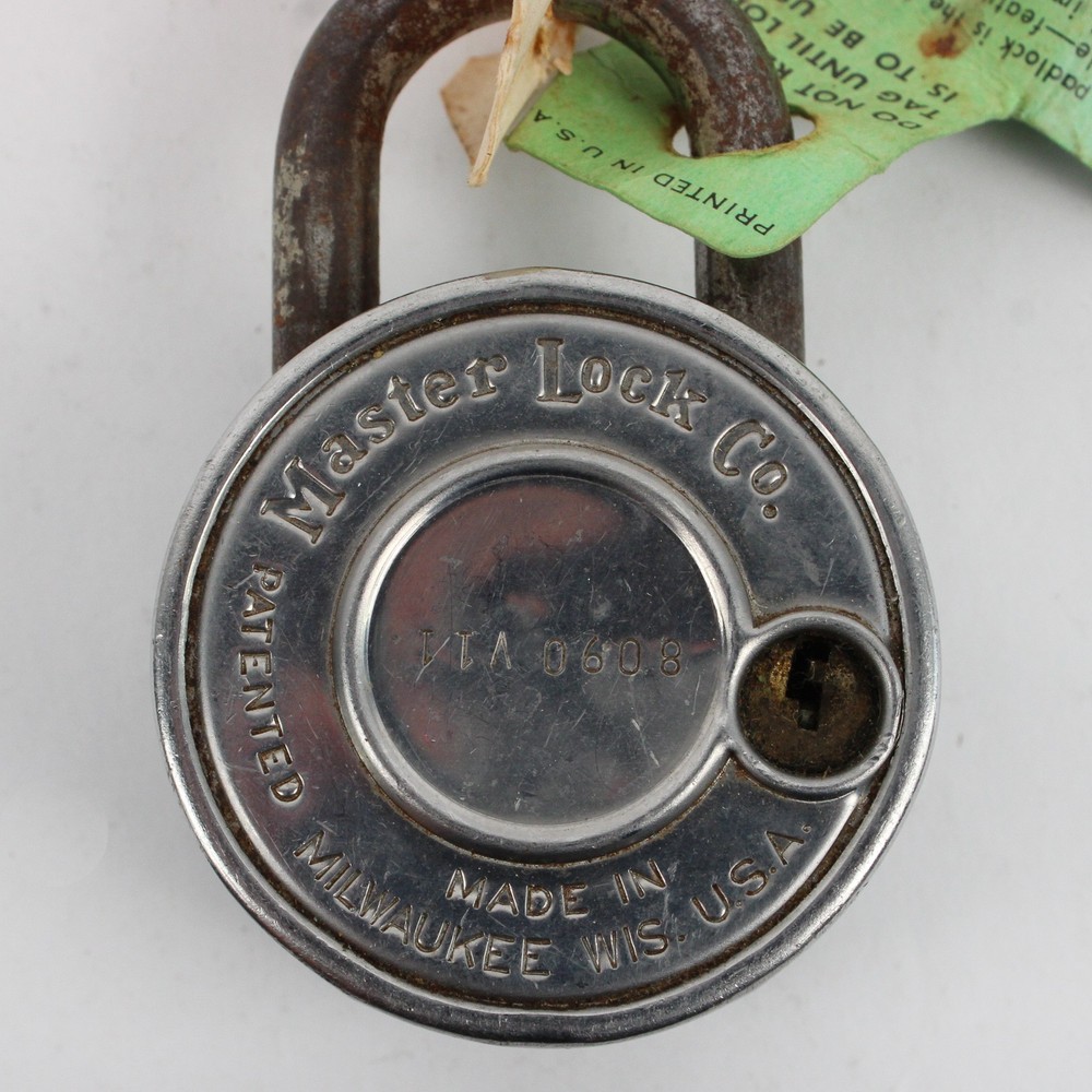 Vintage Master Lock Co. Padlock with Combination FLAW