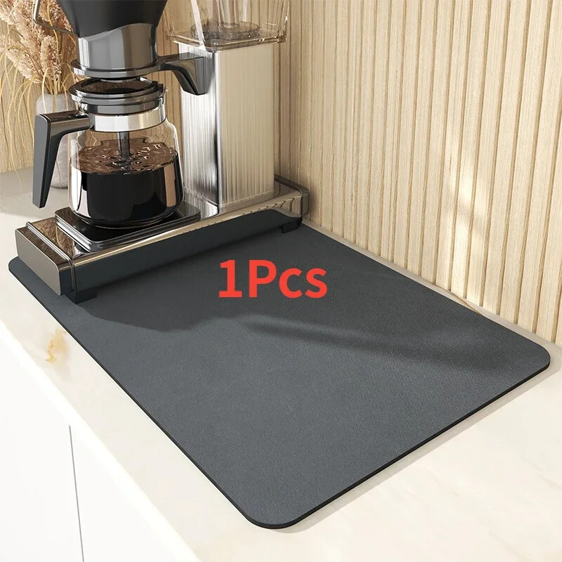 Super Large Kitchen Absorbent Mat Draining Coffee Dish Drying Mat Quick Dry