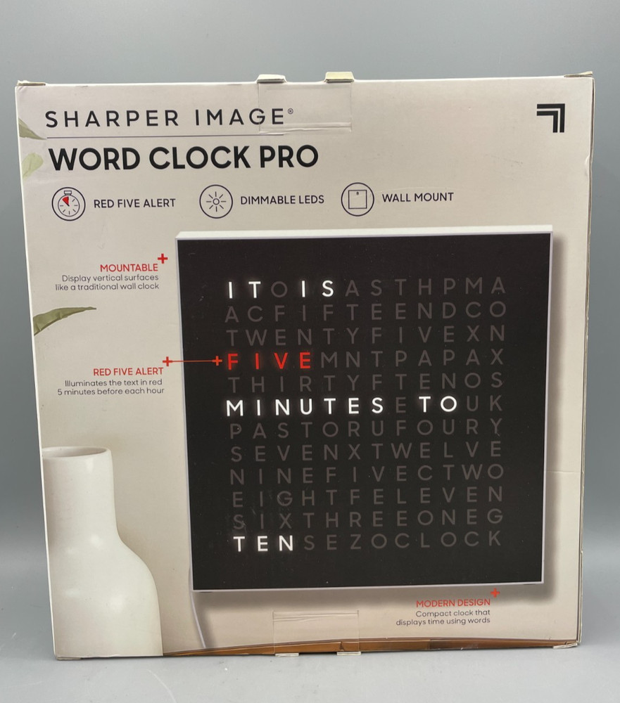 Sharper Image LED Word Clock Pro