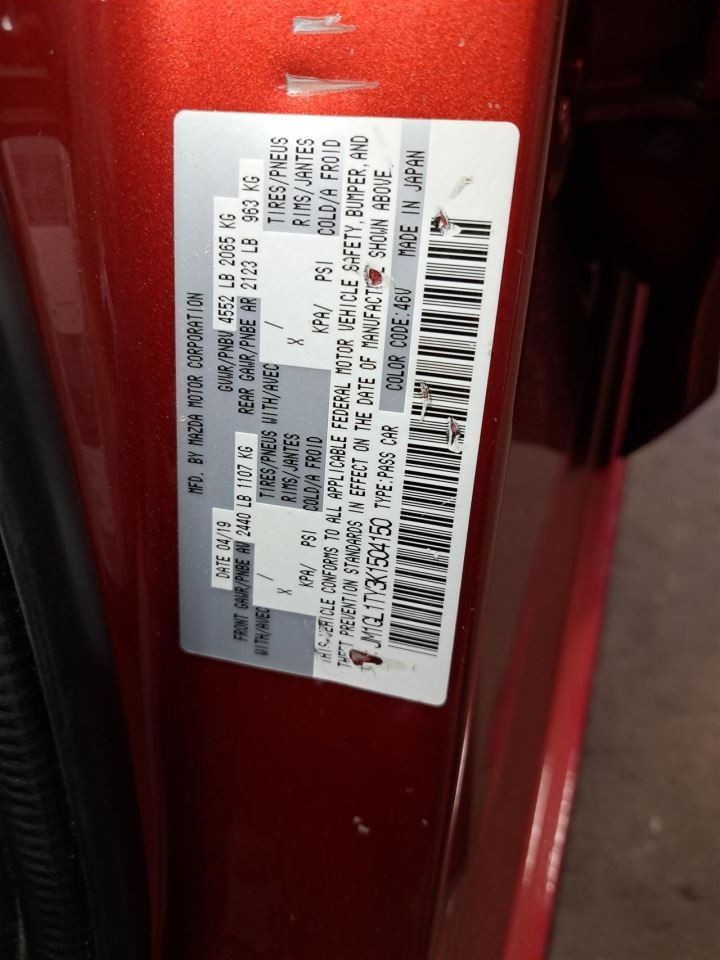 2019 Mazda 6 Clock & Temp Display Sku#4423491