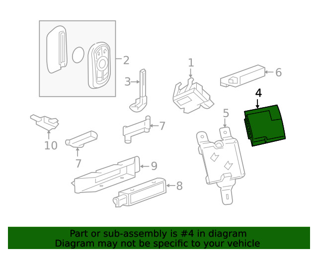 Genuine GM Keyless Entry Control Module 13523241
