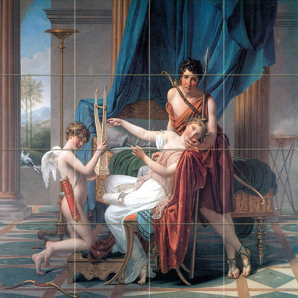 Art Jacques David Sappho Phaon Ceramic Mural Backsplash Bath Tile #2709