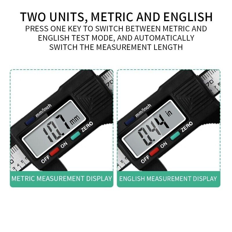 Electronic Digital Caliper Dial Vernier Caliper Gauge Micrometer Measuring Tool