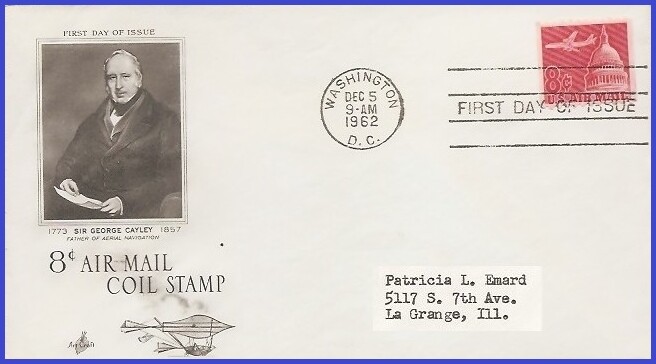 USA3 #C65 ADDR ARTCRAFT FDC   Plane & Capitol