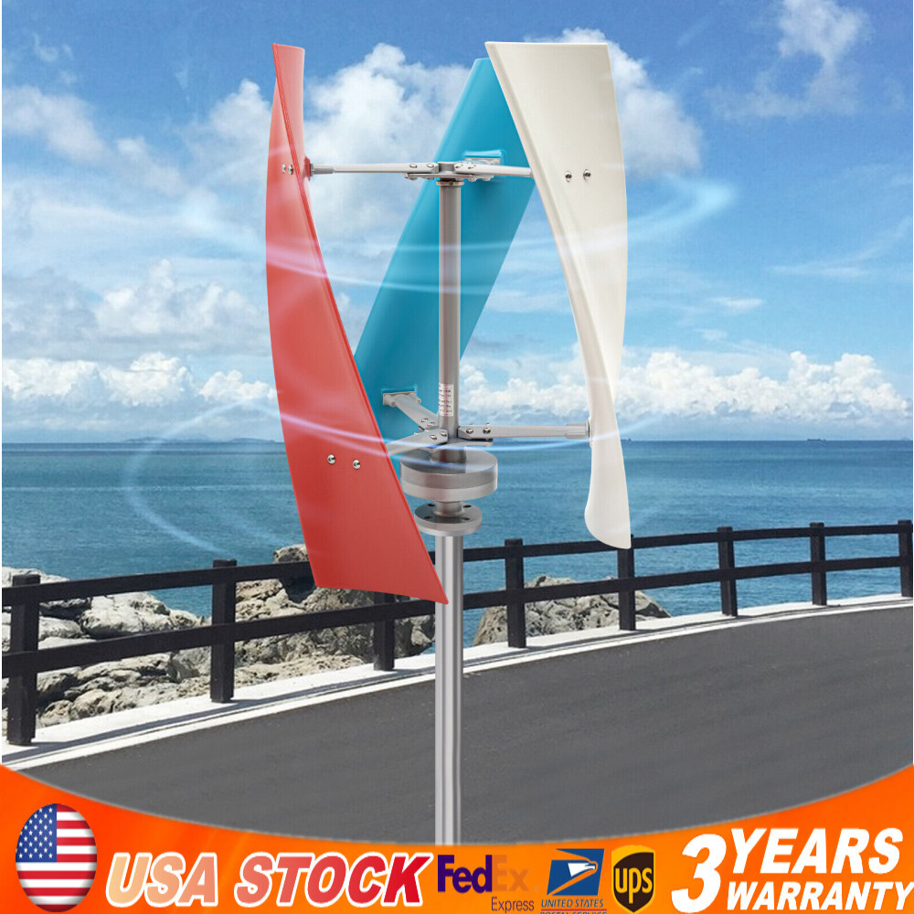 3-Blade Wind Turbine Generator Vertical Wind Power Device w/ Controller 12V 400W