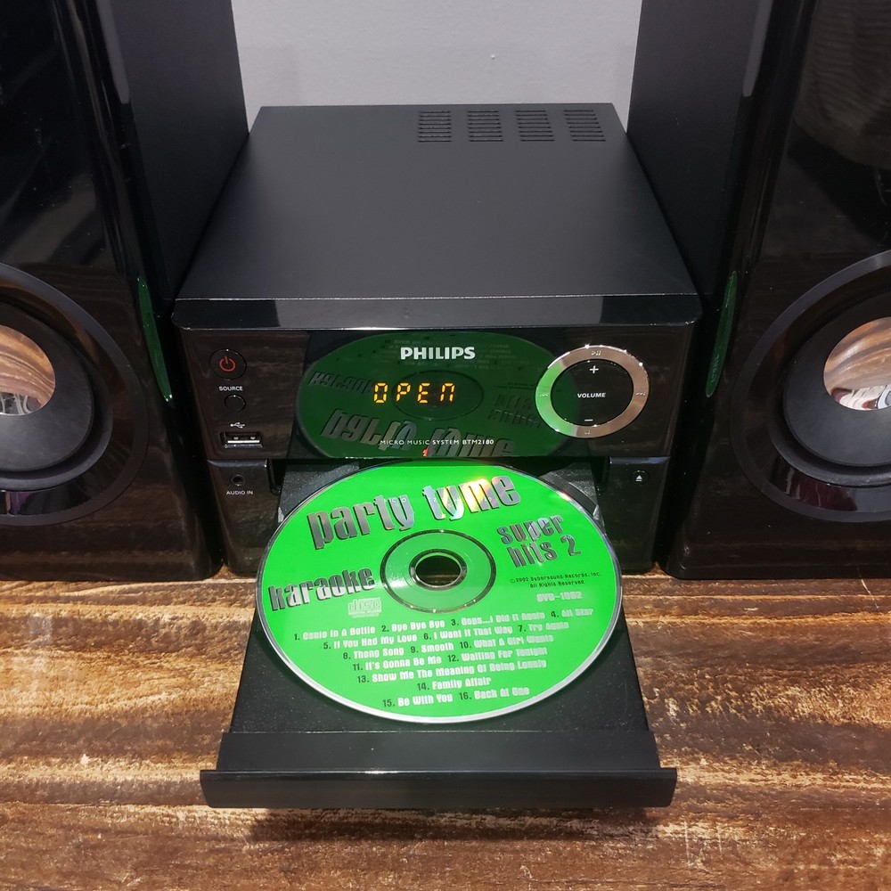 Philips BTM2180 Micro Music System Bluetooth CD MP3 USB Tested