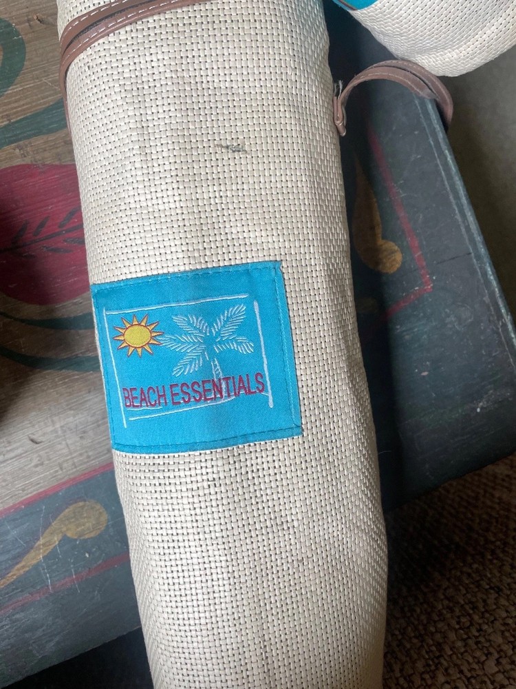 Foldable Collapsible Straw Beach BAG Mat - 50 x 30 " by BEACH ESSENTIALS -