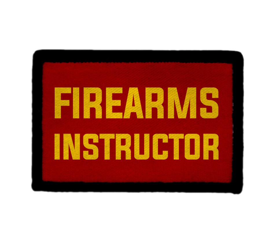 Firearms Instructor Red Guns Safety Patch Sew on [sub]