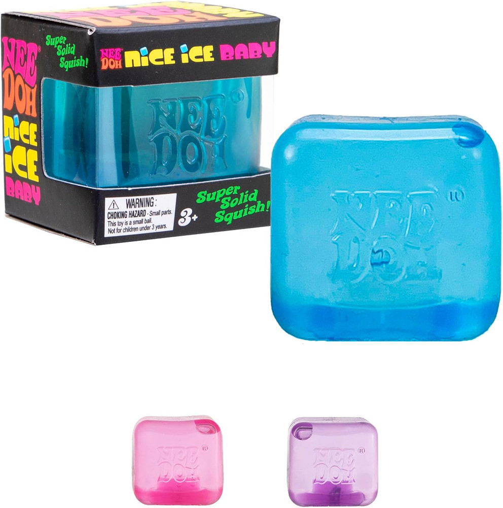 Nice Berg - Nice Cube - Sensory Squeeze Toy with a Super Solid Squish 1.25" Wide