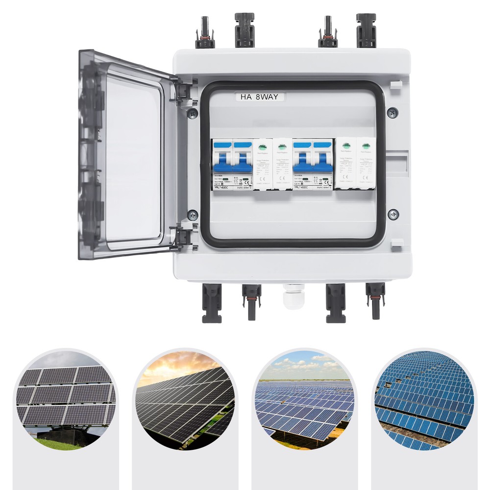 2 Strings Solar Combiner Box with Disconnect Switch and Circuit Protection