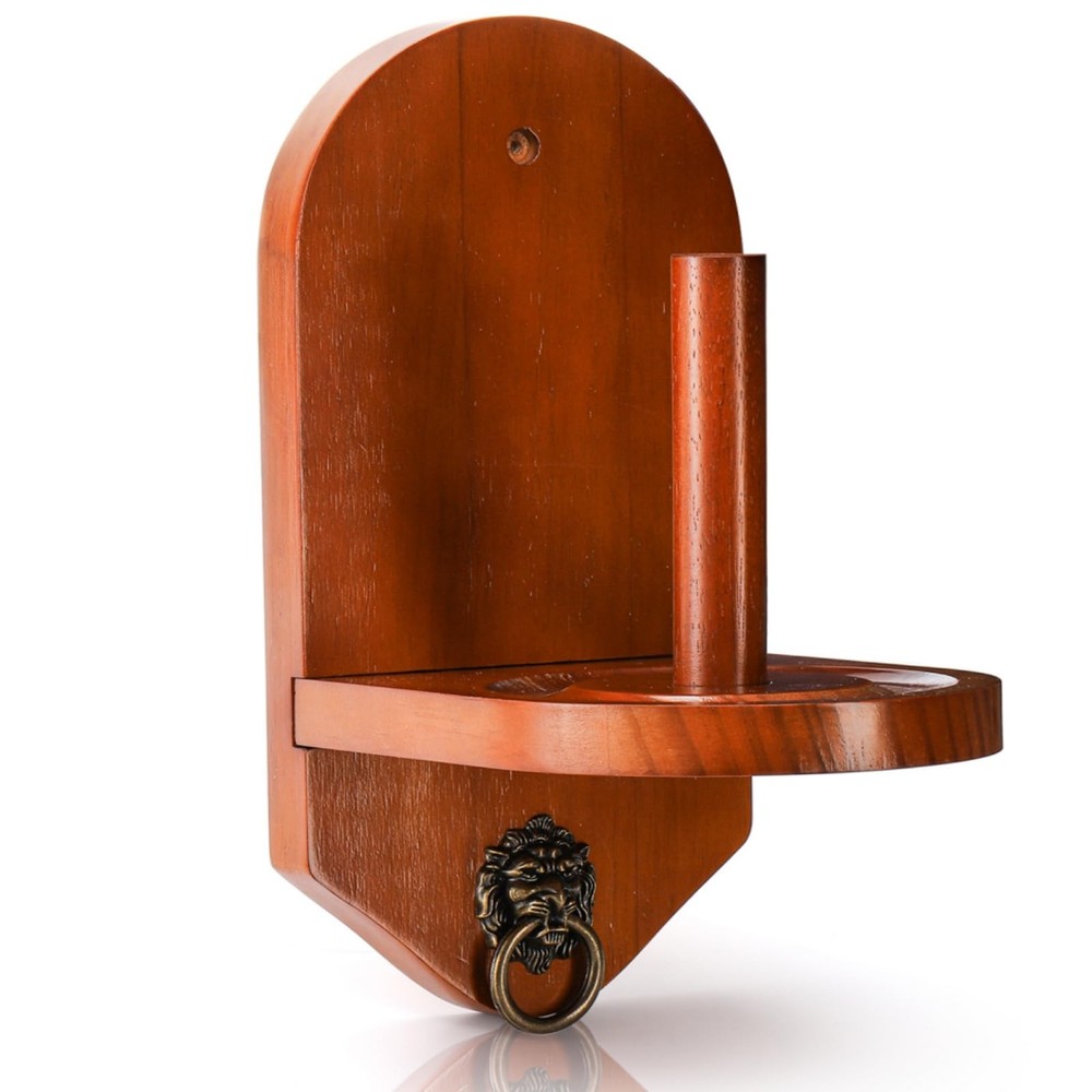 Wall Mounted Cone Chalk Holder Solid Wood Billiards Pool Table Accessory