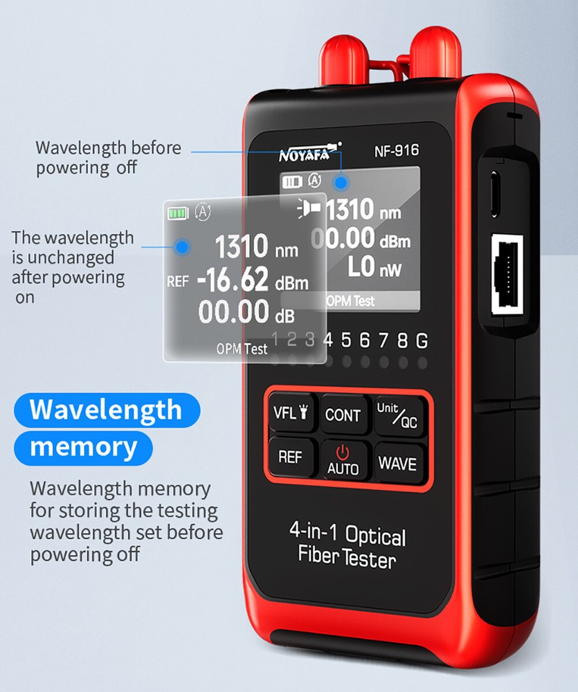 NOYAFA NF-916 Optical Meter VFL REF SC Visual Fault M7Z4