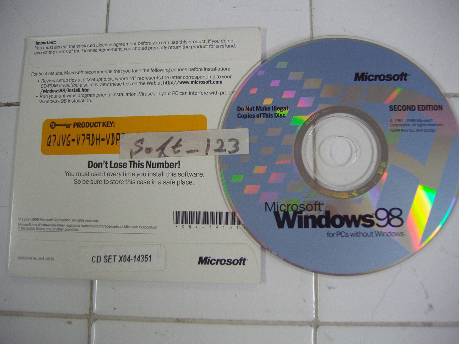 MICROSOFT WINDOWS 98 SECOND EDITION FULL OPERATING SYSTEM WIN 98 SE =NEW=