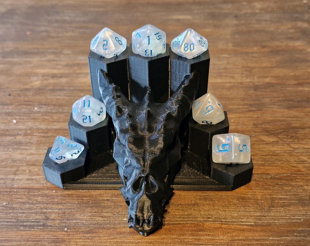 Dice Set Holder Dragon Skull Display stand