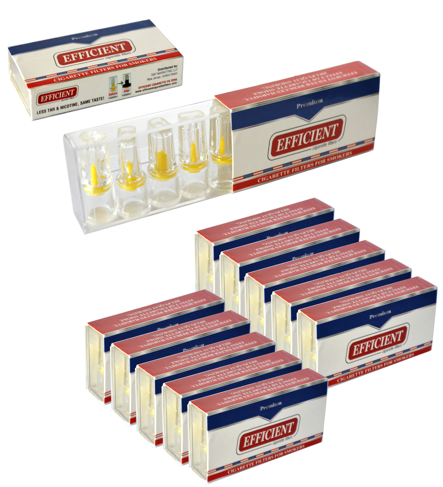 12 x Efficient Cigarette Filter Tips Mini Pack Block & Filter Out Tar and Nic