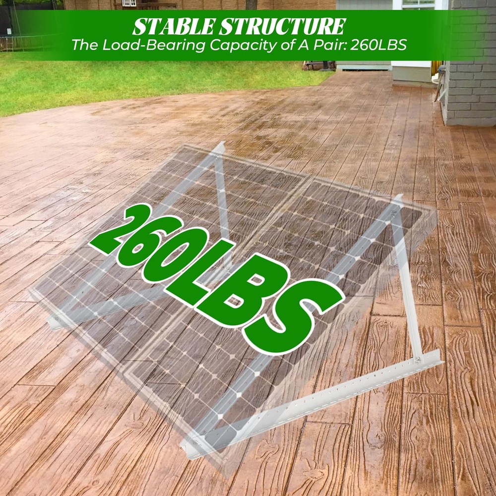 45inch Solar Panel Mounting Brackets, 4 Sets 45in-4 set, Silver