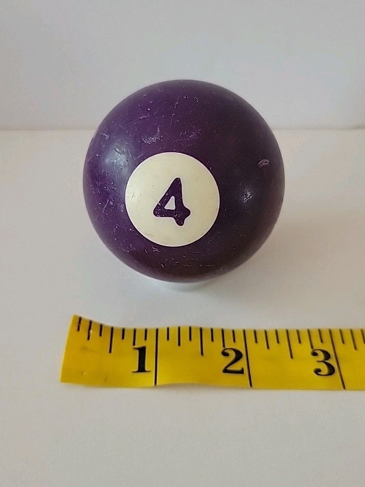 Vintage No. 4 Solid Purple Pool Ball Billiard 2" Replacement (M)