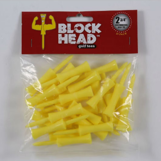 Block Head Plastic Step Golf Tees - Easy Tee Height System with Durable Plastic