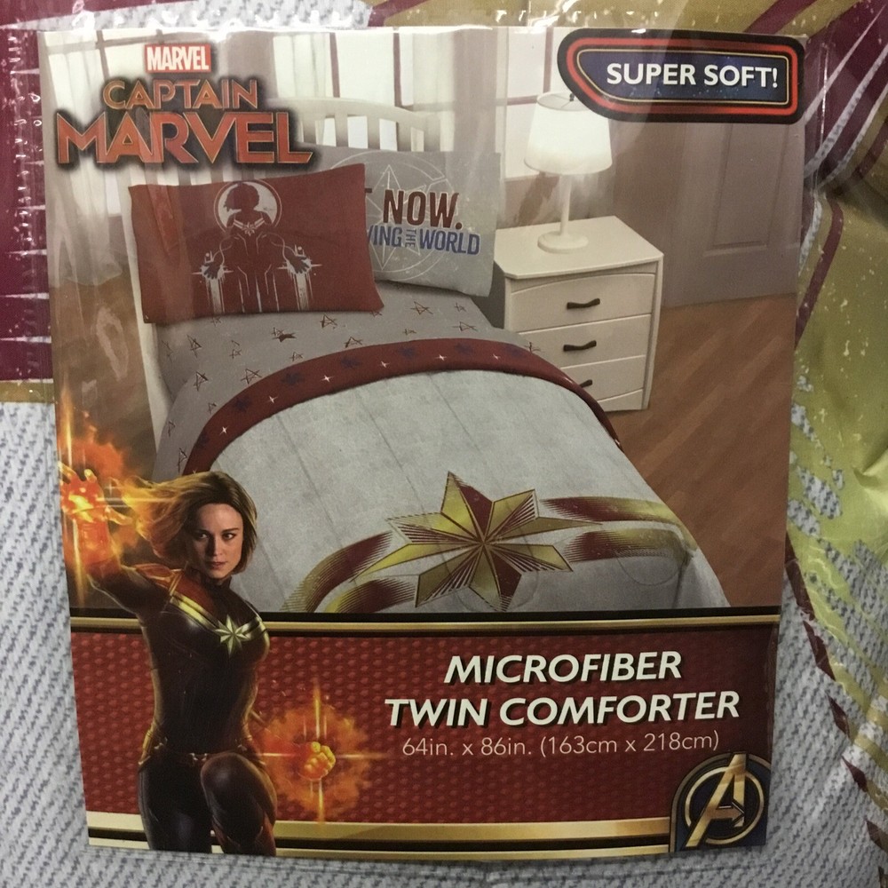 Marvel Captain Marvel Comforter Microfiber Twin Size