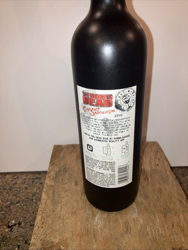 The Walking Dead Cabernet Sauvignon WINE “Empty” bottle 2016