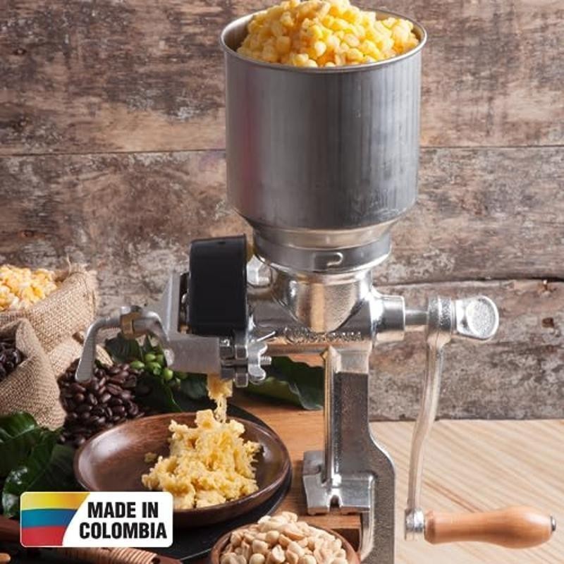 Manual Grain Grinder Cast Iron Construction Adjustable Coarseness Kitchen Tool