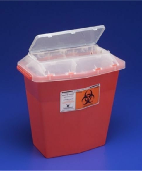 Sharps-A-Gator™Sharps Container Tortuous Path Transparent Red 5 Quart