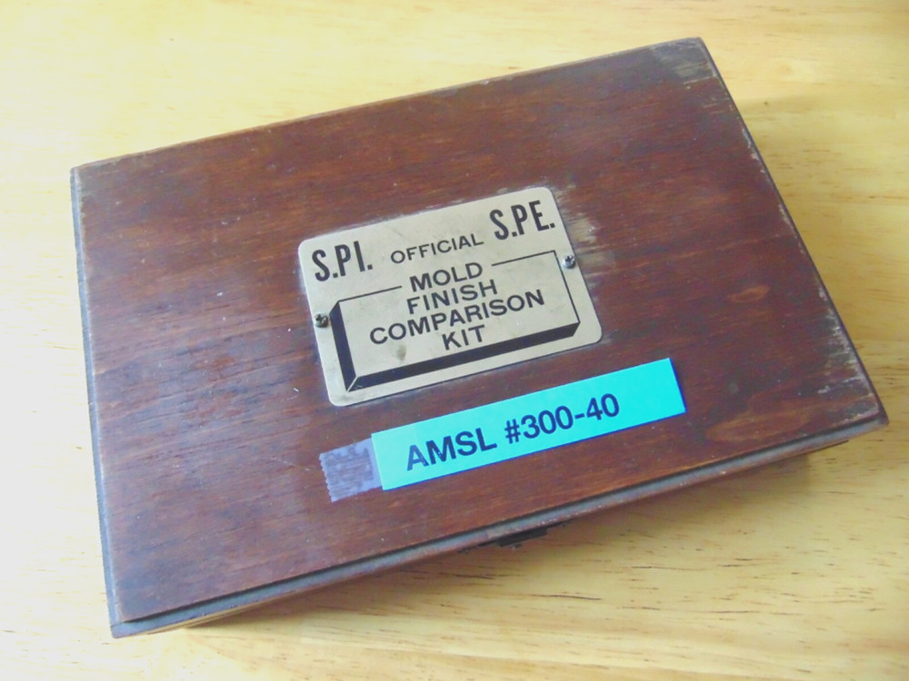 S.P.I. SPE Mold finish ground surface comparison samples profilimeter testing