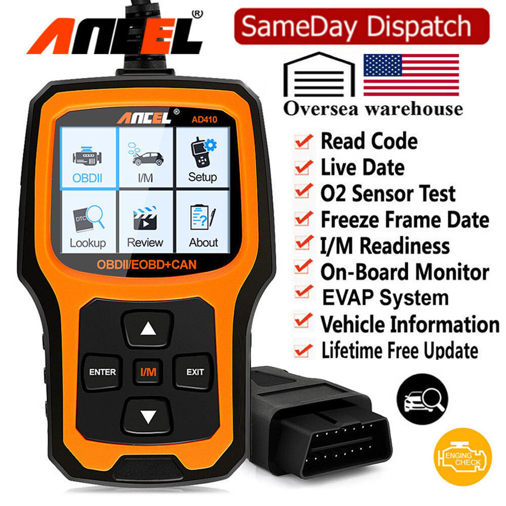 ANCEL AD410 OBD2 Code Reader Car Scanner Turn Engine Light Off Diagnostic Tool